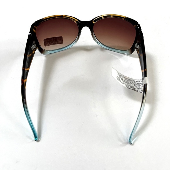 New GUESS Oversized Sunglasses GUF200 Acetate Gradient Blue Tortoise Shell